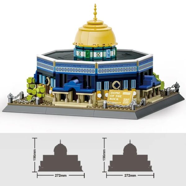 Mosque Dome of the Rock 983pcs Brick Blocks - Image 3